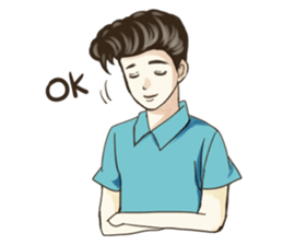 Various Poses and Expressions of "Ok" sticker #13463170