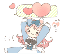 Rabbit ear girl Rosy part 2 sticker #13464542