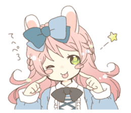 Rabbit ear girl Rosy part 2 sticker #13464546
