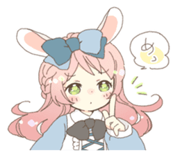 Rabbit ear girl Rosy part 2 sticker #13464556