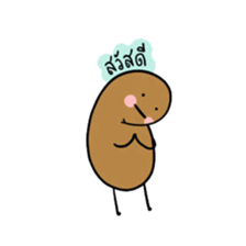 Potato poker face sticker #13467398