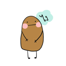 Potato poker face sticker #13467399