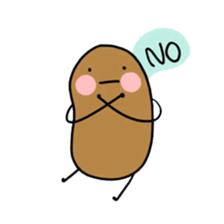 Potato poker face sticker #13467403