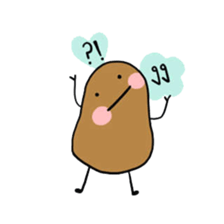 Potato poker face sticker #13467408
