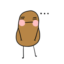 Potato poker face sticker #13467417