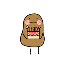 Potato poker face sticker #13467420