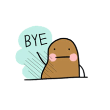 Potato poker face sticker #13467423