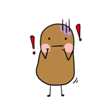 Potato poker face sticker #13467424