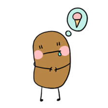 Potato poker face sticker #13467426