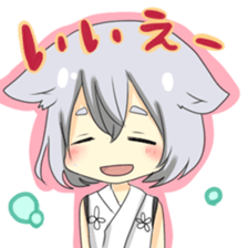 Cat ear little girl sticker #13470477