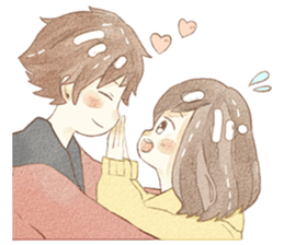 yuruhuwakeisticker~couple~ sticker #13472037