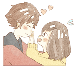 yuruhuwakeisticker~couple~ sticker #13472037