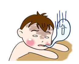 Mochi Baby to move a bit together sticker #13472208