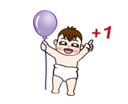 Mochi Baby to move a bit together sticker #13472214