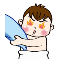 Mochi Baby to move a bit together sticker #13472219