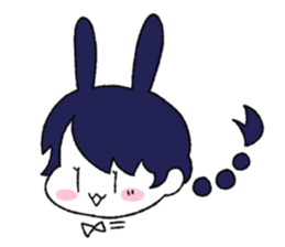 cute Bunny Girls sticker #13473350