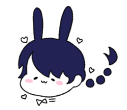 cute Bunny Girls sticker #13473361