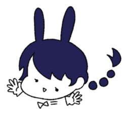 cute Bunny Girls sticker #13473362