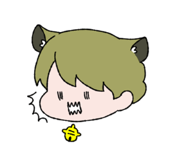 Cute cat boy sticker #13473503
