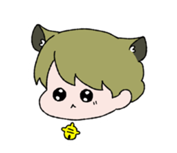 Cute cat boy sticker #13473504