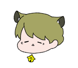 Cute cat boy sticker #13473505