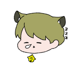 Cute cat boy sticker #13473506