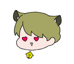 Cute cat boy sticker #13473507
