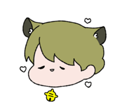Cute cat boy sticker #13473508