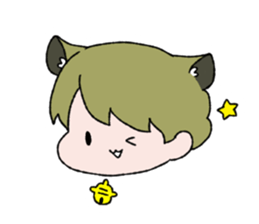 Cute cat boy sticker #13473509