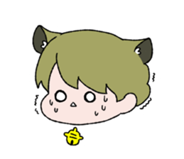 Cute cat boy sticker #13473511