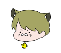 Cute cat boy sticker #13473513