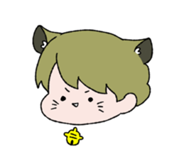 Cute cat boy sticker #13473514