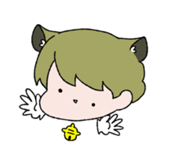 Cute cat boy sticker #13473515