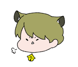 Cute cat boy sticker #13473516