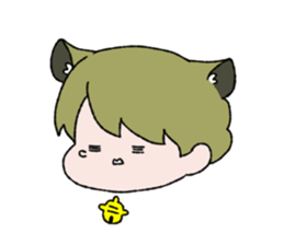 Cute cat boy sticker #13473517