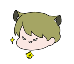 Cute cat boy sticker #13473519