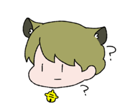 Cute cat boy sticker #13473520