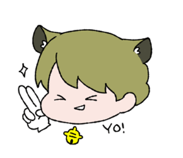 Cute cat boy sticker #13473522