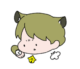 Cute cat boy sticker #13473523