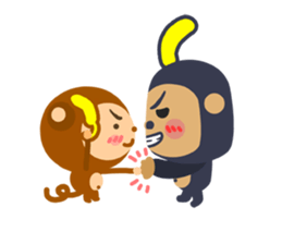 Banana QQ Monkey 3 sticker #13473570