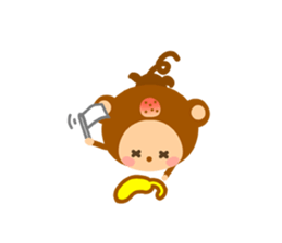 Banana QQ Monkey 3 sticker #13473572