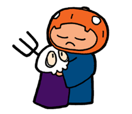 halloween happy party sticker #13474938