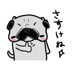 fukushima pug sticker4 sticker #13475169