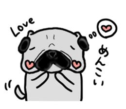 fukushima pug sticker4 sticker #13475170