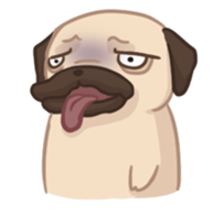 Dodo The Pug sticker #13476687