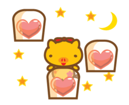 gold pig05 moving!annual events sticker #13476713