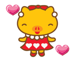 gold pig05 moving!annual events sticker #13476717