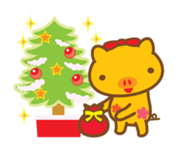 gold pig05 moving!annual events sticker #13476732