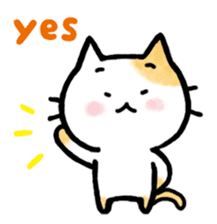 "MAYUNEKO" The cats with eyebrows!3ver.3 sticker #13477167