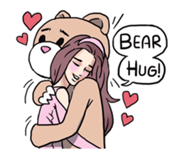 AsB - 132 Heart Variety (be my bear) sticker #13477795